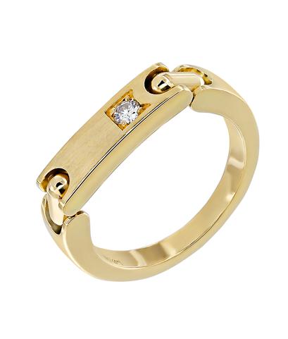 Кольцо Pequignet из желтого золота 750 пробы с бриллиантом