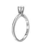 Кольцо из белого золота 500 пробы с бриллиантом