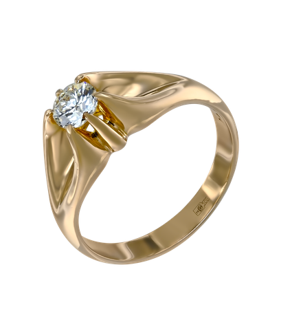 Кольцо из жёлтого золота 500 пробы с бриллиантом 
