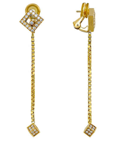 Серьги Chopard из жёлтого золота 750 пробы с бриллиантами