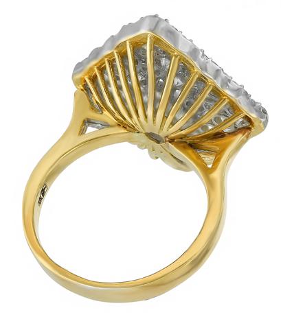 Кольцо из желтого золота 750 пробы  с бриллиантами
