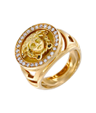 Кольцо Versace Medusa из жёлтого золота 750 пробы с бриллиантами 