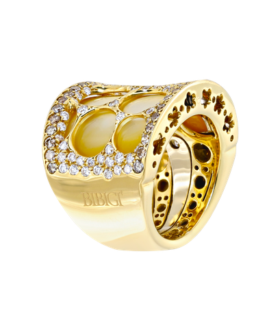 Кольцо Bibigi из жёлтого и белого золота 750 пробы с бриллиантами