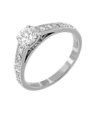 Кольцо из белого золота 585 пробы с бриллиантами 