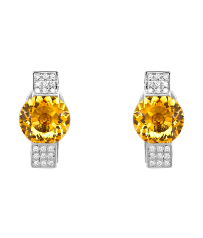 Серьги Chopard Rainbow из белого золота 750 пробы с бриллиантами и цитринами 