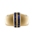 Кольцо Mouawad из жёлтого золота 750 пробы с сапфирами