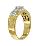 Кольцо Gianni Lazzaro из жёлтого и белого золота 750 пробы с бриллиантами 
