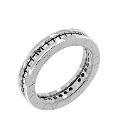 Кольцо Bvlgari B.zero1 из белого золота 750 пробы c бриллиантами