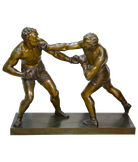 Фигура "Два боксёра" Emile Gregoire из бронзы