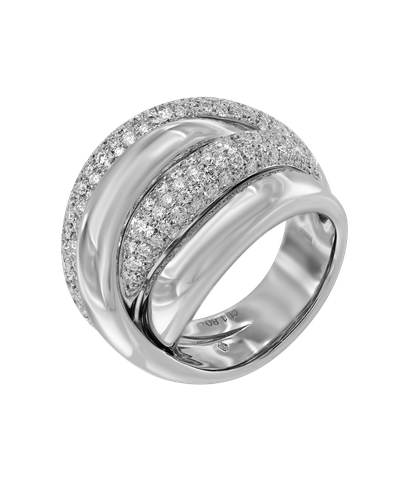 Кольцо Crivelli из белого золота 750 пробы с бриллиантами 