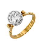 Кольцо из жёлтого золота 750 пробы с бриллиантом 