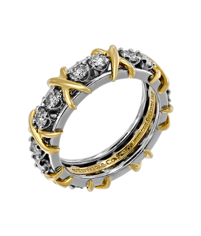 Кольцо Tiffany Schlumberger  из платины и желтого золота с бриллиантами 