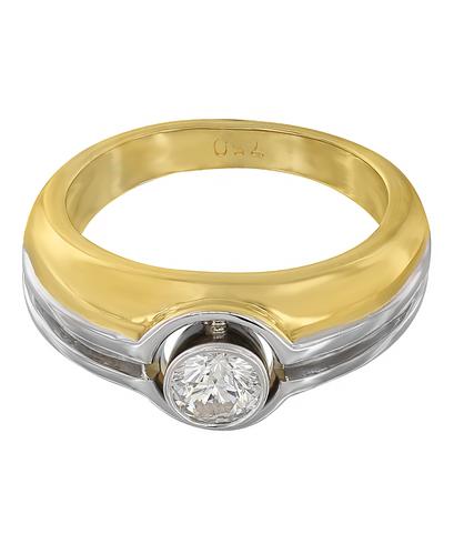 Комплект (кольцо и серьги) из желтого золота 750 пробы с бриллиантами