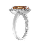 Кольцо Crivelli из белого золота 750 пробы с бриллиантами и морганитом