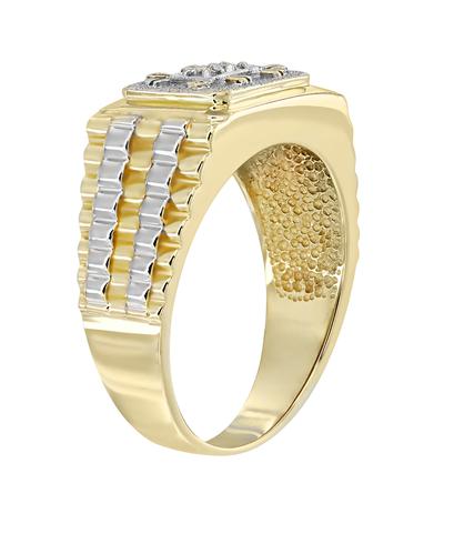 Кольцо из желтого и белого золота 585 пробы с бриллиантами