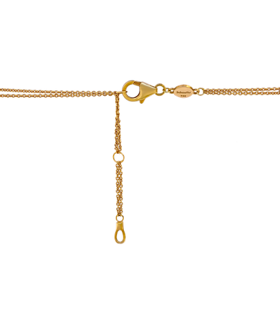 Колье Schoeffel из жёлтого золота 750 пробы с бриллиантами, рубинами и жемчугом
