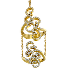 Кольцо с браслетом из жёлтого золота 750 пробы с бриллиантами