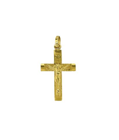 Крест из желтого золота 750 пробы