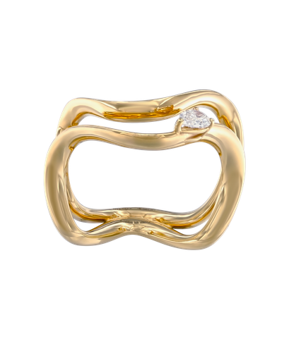 Кольцо Luvor из желтого золота 750 пробы с бриллиантом