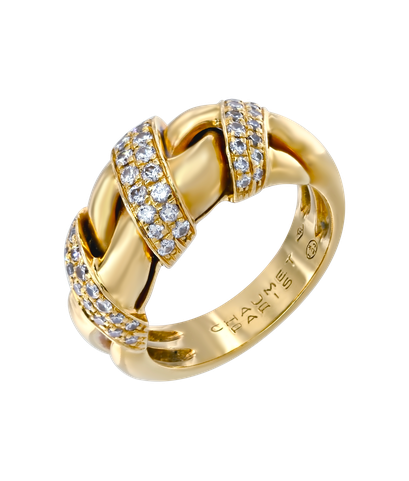 Кольцо Chaumet из жёлтого золота 750 пробы с бриллиантами 