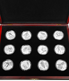 Набор 16 монет Сочи 2014 из серебра 925 пробы 