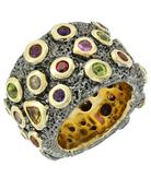 Кольцо Wikstrem из серебра 925 пробы с цветными камнями