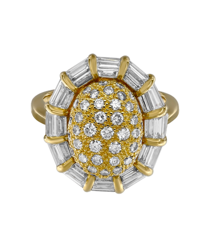 Кольцо из жёлтого золота 750 пробы с бриллиантами 