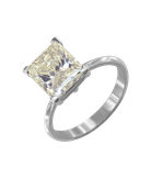 Кольцо из белого золота 750 пробы с бриллиантом 3,18ct