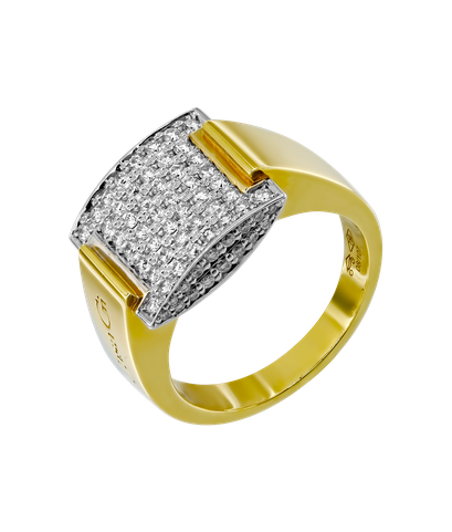 Кольцо Casa Gi из жёлтого и белого золота 750 пробы с бриллиантами 