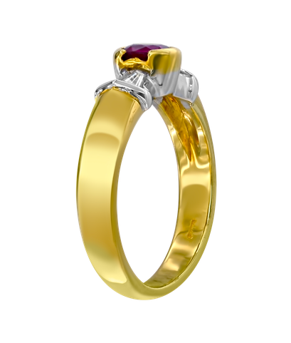 Кольцо Moraglione из желтого золота 750 пробы с рубином и бриллиантами