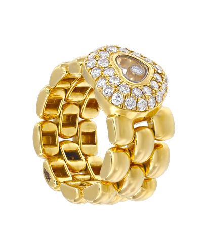 Кольцо Chopard Happy Diamonds из жёлтого золота 750 пробы с бриллиантами
