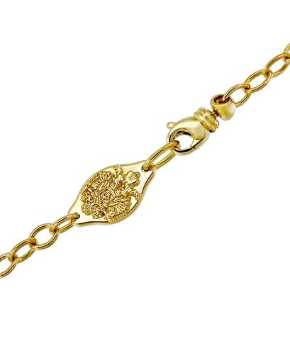 Колье Faberge из желтого золота 750 пробы с эмалью и бриллиантами 
