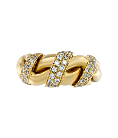 Кольцо Chaumet из жёлтого золота 750 пробы с бриллиантами 
