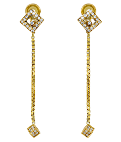 Серьги Chopard из жёлтого золота 750 пробы с бриллиантами