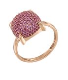 Кольцо Tiffany Sugar Stacks из розового золота 750 пробы с розовыми сапфирами