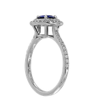 Кольцо Tiffany & Co Soleste из платины 950 пробы с бриллиантами и сапфиром 