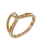 Кольцо из розового золота с бриллиантом 