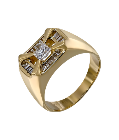 Кольцо из жёлтого золота 500 пробы с бриллиантами