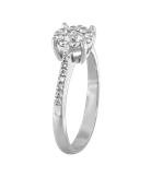 Кольцо Эпл Даймонд из белого золота 585 пробы с бриллиантами
