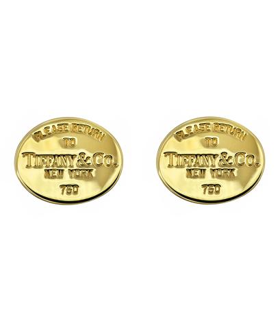 Запонки Tiffany & Co из желтого золота 750 пробы 