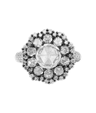 Кольцо Crivelli из белого золота 750 пробы с бриллиантами и горным хрусталем