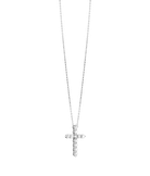 Крест на цепи из белого золота 585 пробы с бриллиантами 1,02 ct 