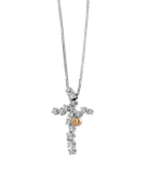 Крест на цепи Damiani из белого золота 750 пробы с бриллиантами 