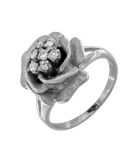 Кольцо из белого золота 500 пробы с бриллиантами