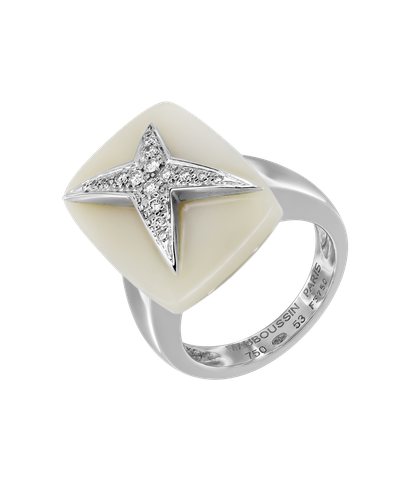 Кольцо Mauboussin Etoille Divine из белого золота 750 пробы с бриллиантами