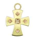 Кулон крест из желтого золота 750 пробы