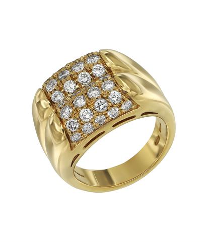 Кольцо Bvlgari Tronchetto из желтого золота с бриллиантами
