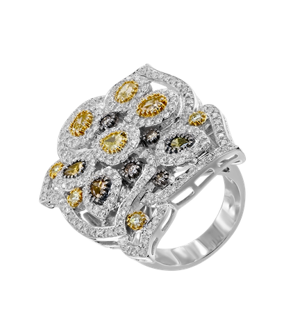 Кольцо из белого золота 750 пробы с бриллиантами
