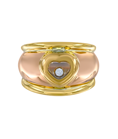 Кольцо Chopard из розового и жёлтого золота 750 пробы с бриллиантами 