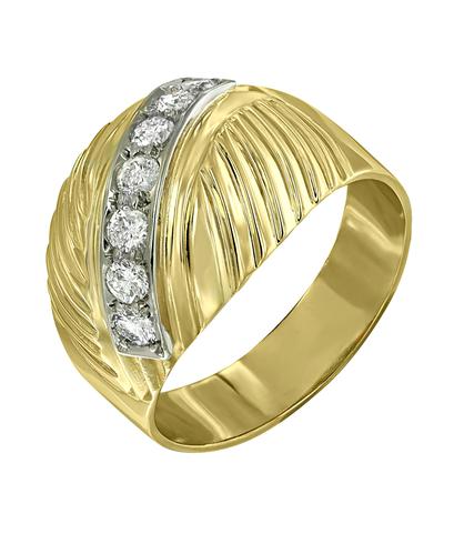 Кольцо из желтого золота 750 пробы с бриллиантами